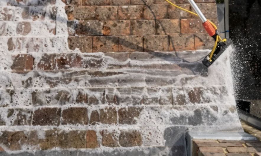 Brick steps cleaned by Arcline